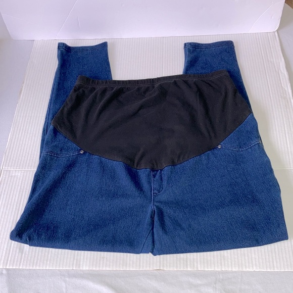 Blue Denim Slim Fit Jeggings  Maternity Time & Tru- NWOT! Large 12 - 14 - Picture 7 of 14